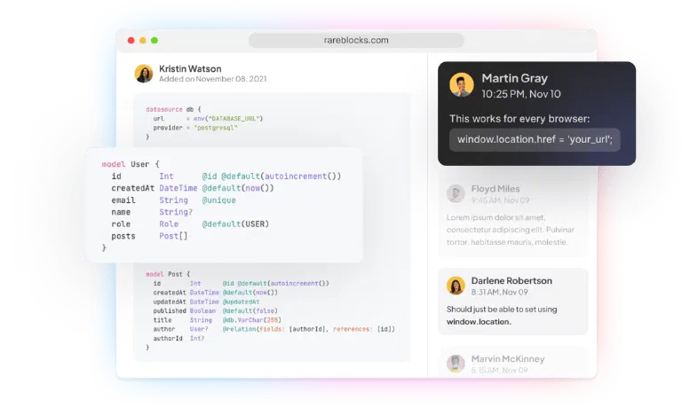 Collaborative code review on a custom web application